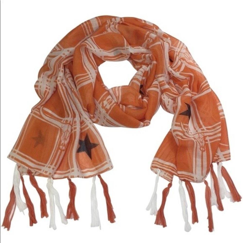 Texas Longhorns Fringe Scarf Texas Longhorns